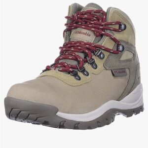 Columbia Tan Green Hiking Boot with Red Laces